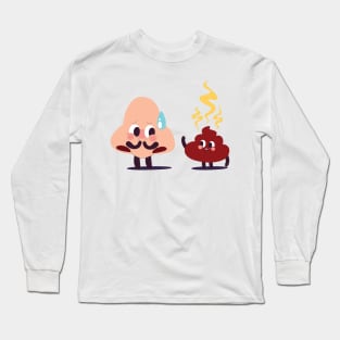 Five Senses - Smelling Poop Long Sleeve T-Shirt